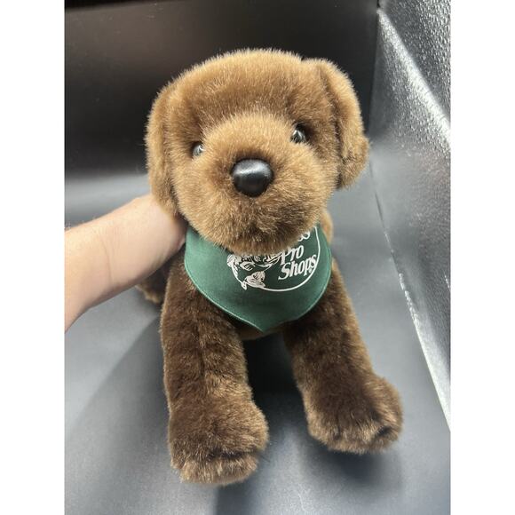 Cabela's Plush Brown Lab Puppy Dog Douglas Toys Green Bandana - Picture 4 of 4